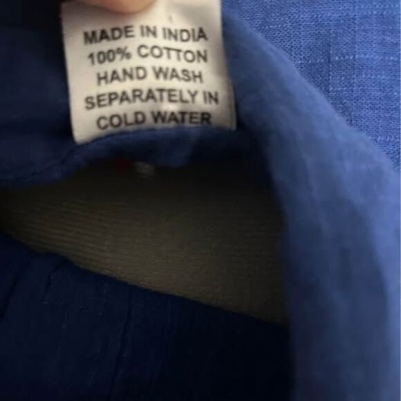 Plus Oversized Like New Belma Button-Up Blouse - One Size Plus 100% Cotton C7102 - Picture 4 of 7